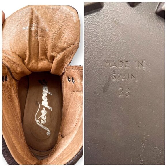 Free People Leopard Calf Hair Icon Hiker Boots, Size 38EU - Picture 9 of 13